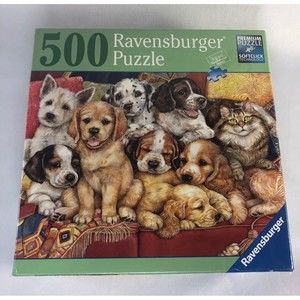Ravensburger 500 Piece Puzzle Dog Puppies Nothing To See Here
